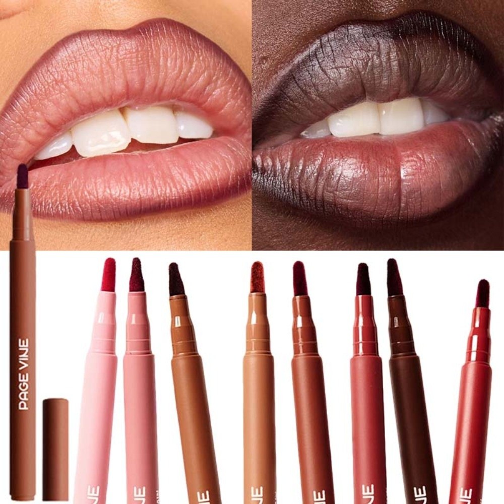 Velvet Brown Lip Liner Pencil  - Matte Velvet Lip Tint Long Lasting recension och pris